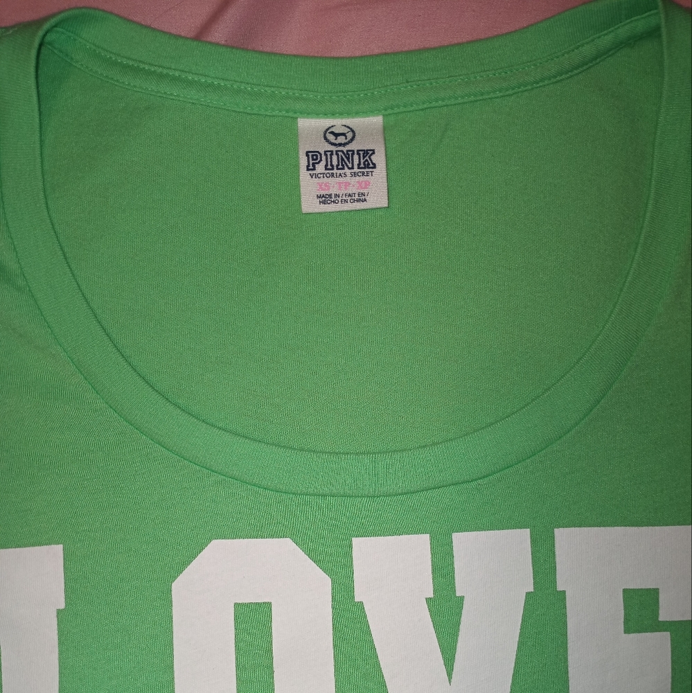Victoria's Secret pink green top XS - Picture 2 of 3